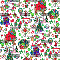 Clear Vinyl Design  -  Green Christmas 2