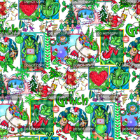 Clear Vinyl Design  -  Green Christmas 3