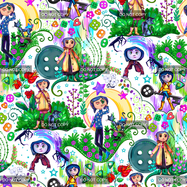 Clear Vinyl Design  -  Button Girl Adventure 3
