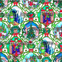Clear Vinyl Design  -  Green Christmas 4