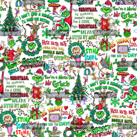 Clear Vinyl Design  -  Green Christmas 5