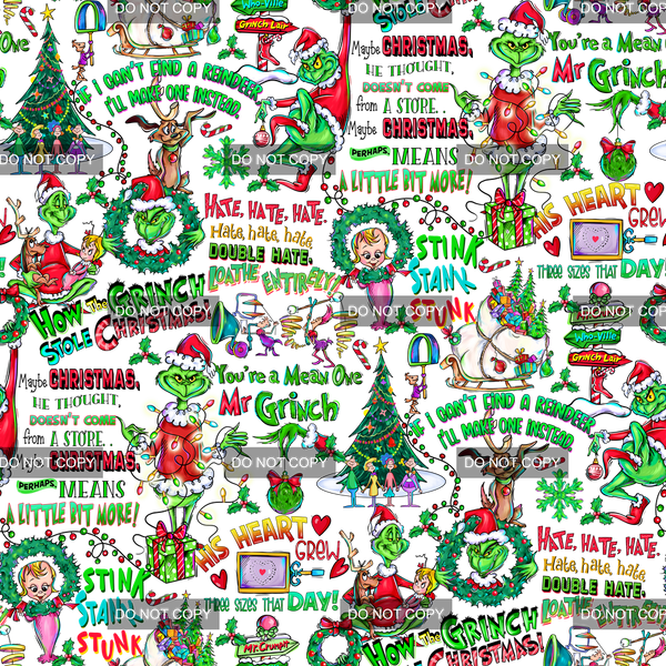 Clear Vinyl Design  -  Green Christmas 5