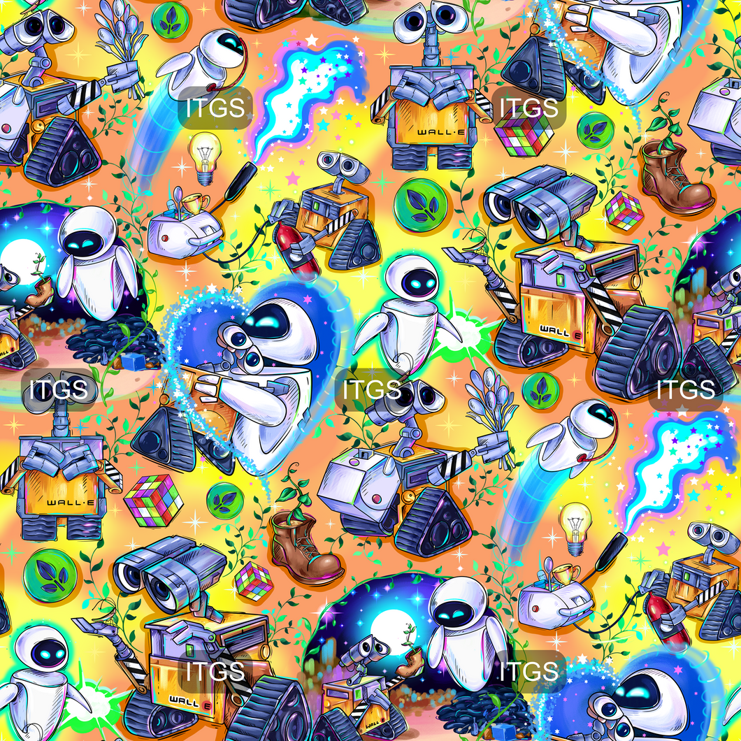 RTS - Robotic Love Main 2 Cotton Lycra