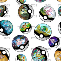 RTS - Clear Vinyl Design  -  Poke Ball Heaven 2
