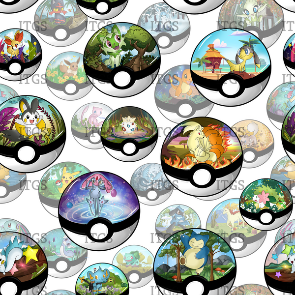 Clear Vinyl Design  -  Poke Ball Heaven 1