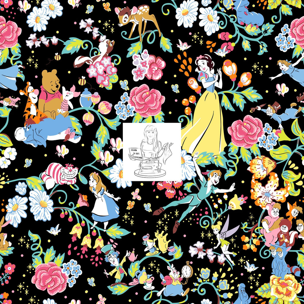 RTS - Garden Menagerie- Black - Vinyl