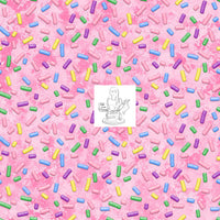 RTS - Dripping Sprinkles Coordinate - Strawberry Vinyl