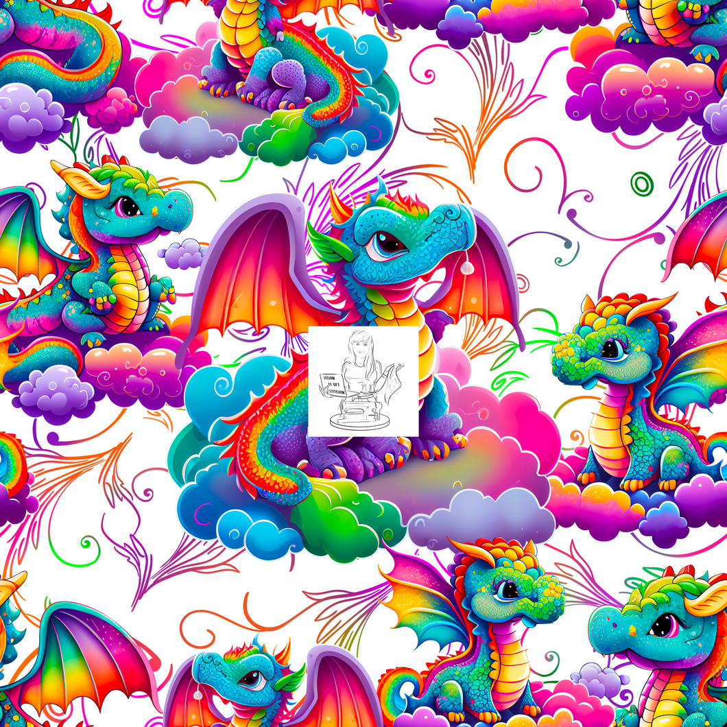 RTS - Clear Vinyl Design  -  Dragon Fire Main