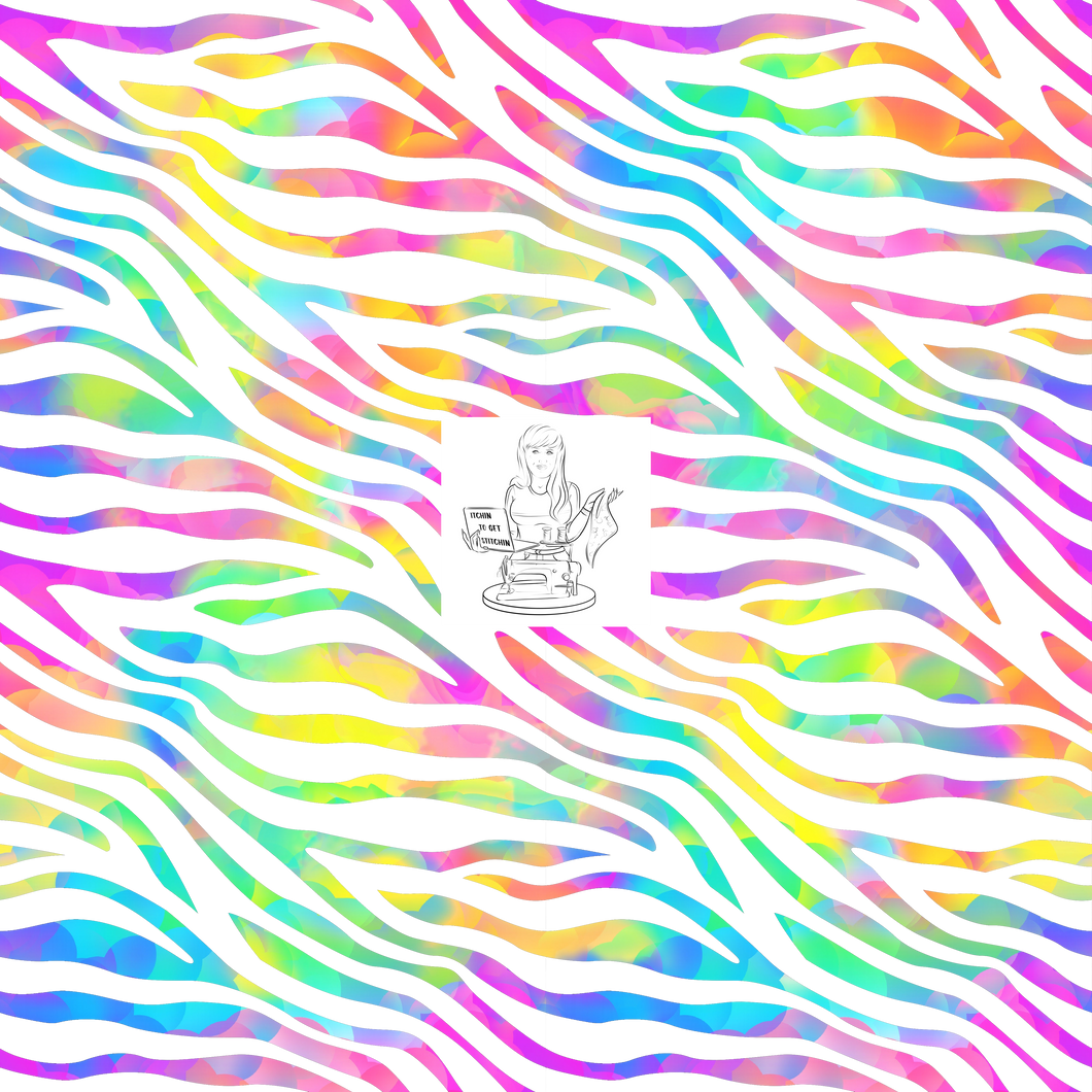 RTS - Clear Vinyl Design  - LF Zebra Stripes