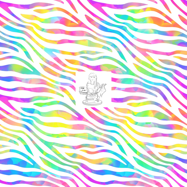 RTS - Clear Vinyl Design  - LF Zebra Stripes