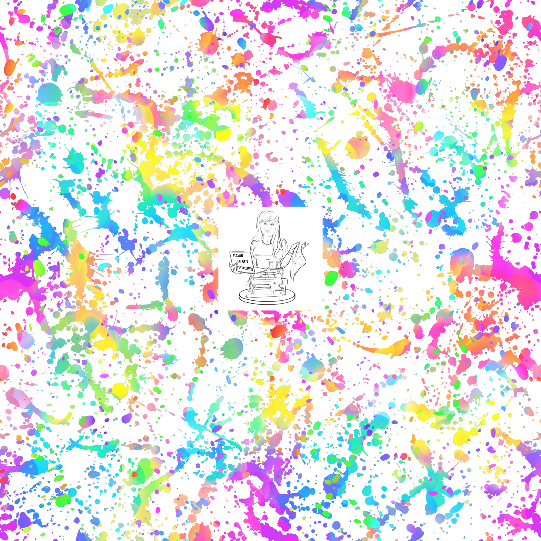 RTS -  Clear Vinyl Design  - LF Paint Splash