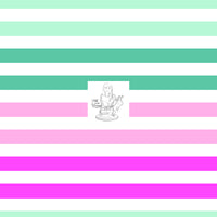 For the Love of Flowers Coordinate - Pink/Mint Stripes