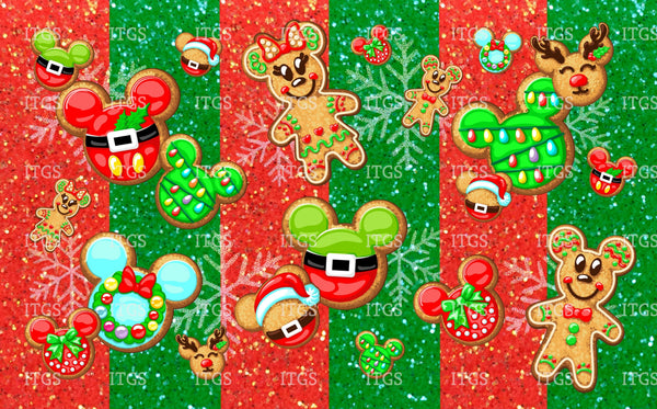 Mouse Gingerbread Cookies - Striped Exclusive