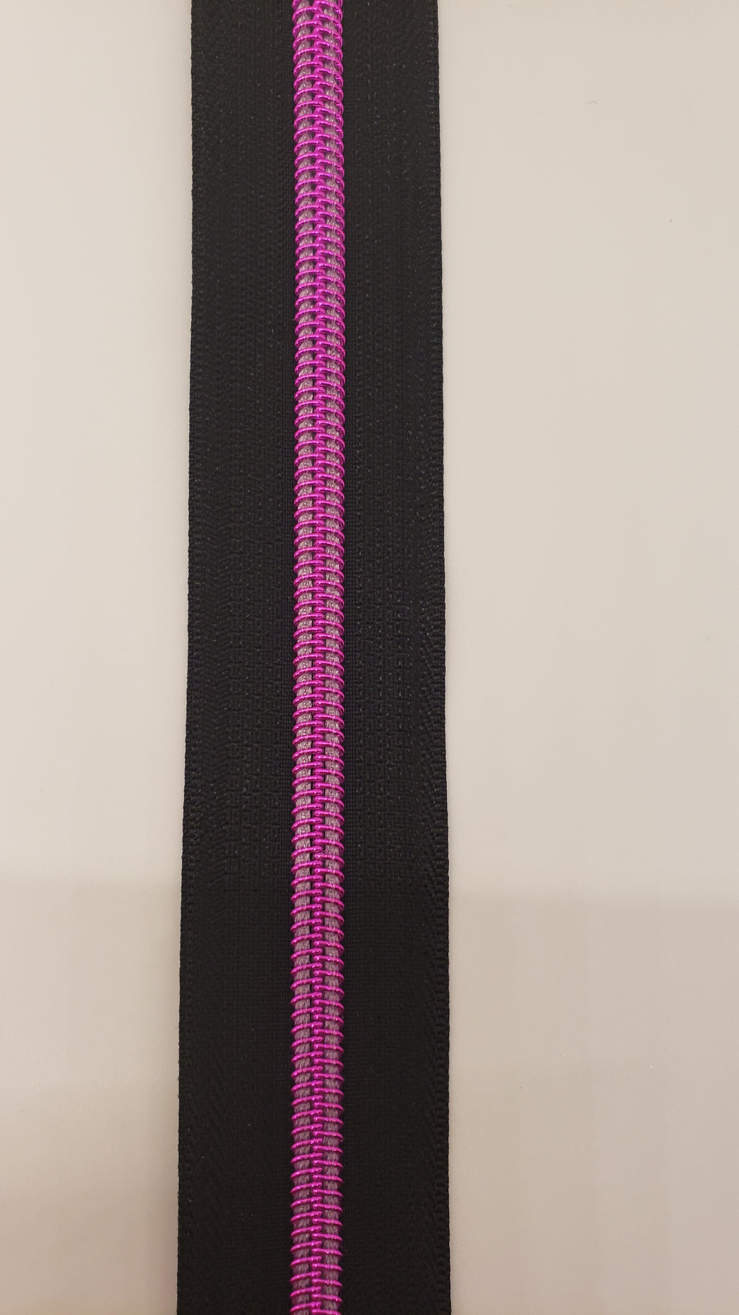 RTS Black/ Pink  #5 Zipper Tape by the Yard