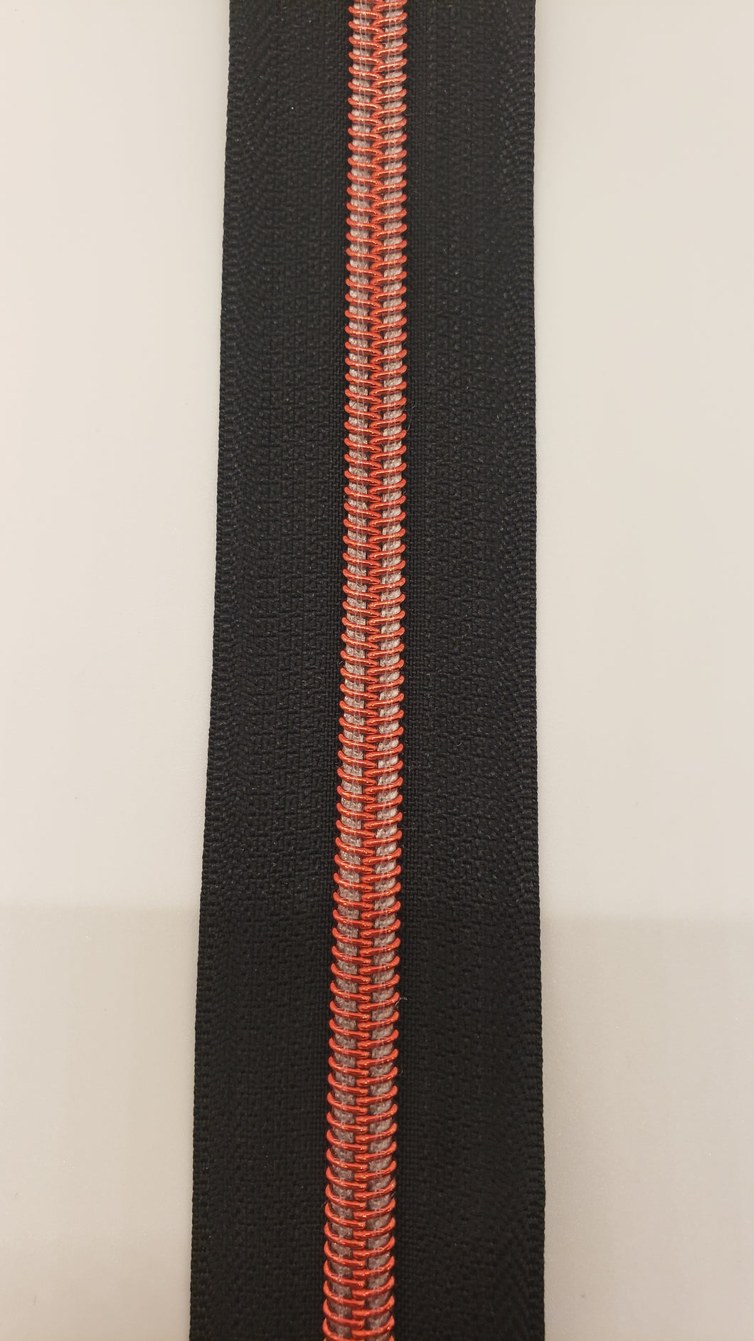 RTS Black/ Red  #5 Zipper Tape by the Yard