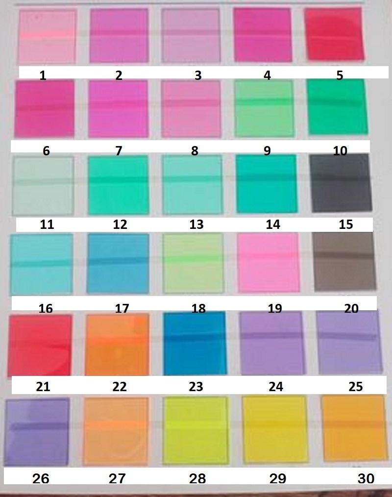 RTS - COLORED CLEAR PVC VINYL - Color Options