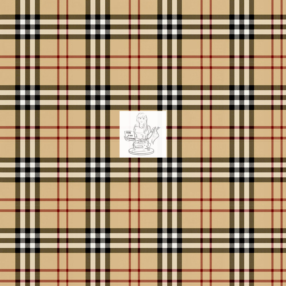 RTS - Camel Tan Plaid Vinyl