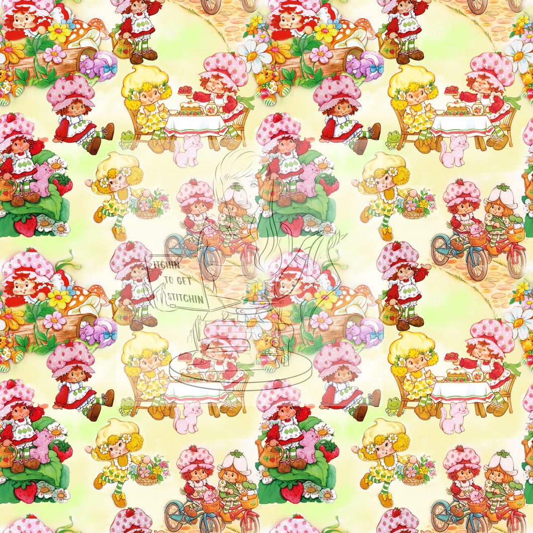 RTS - Strawberry Friends on Lemon Vinyl