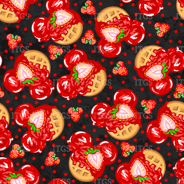 Strawberry Waffles - Black