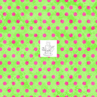 RTS - Sweet Treats Polka Dot Coordinate - Lime Green Vinyl