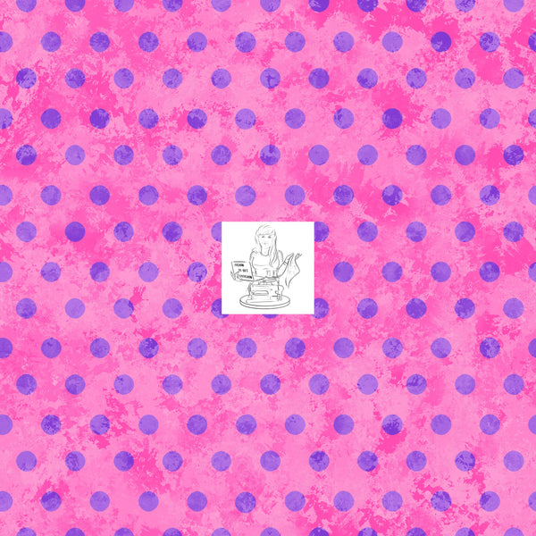 RTS - Sweet Treats Polka Dot Coordinate - Pink Vinyl