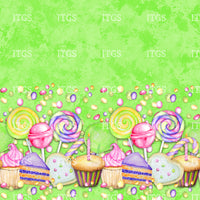 Sweet Treats Border - Lime Green