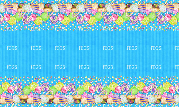 Sweet Treats - Mirrored Borders - Blue