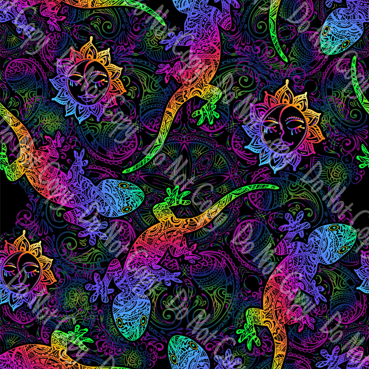 RTS - Rainbow Lizards Vinyl – Itchin To Get Stitchin Custom Fabrics