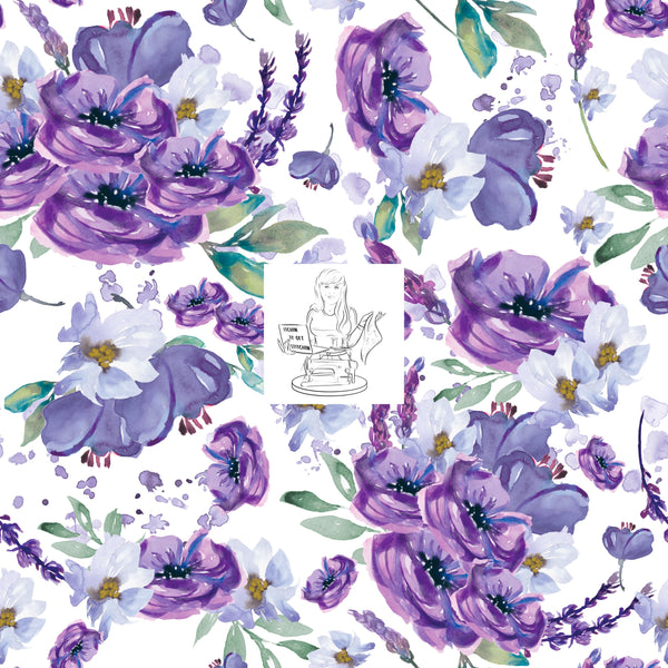 Lavender Watercolor Floral