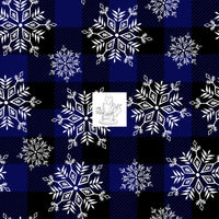 Snowflake Plaid - Blue