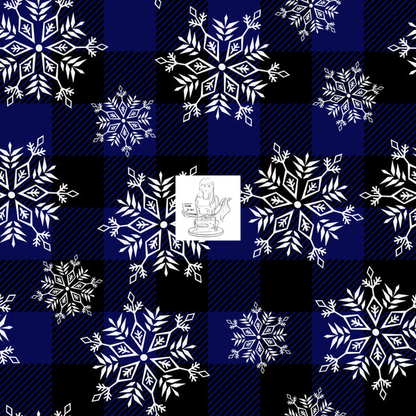 Snowflake Plaid - Blue