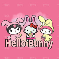 Hello Bunny Panel - Pink