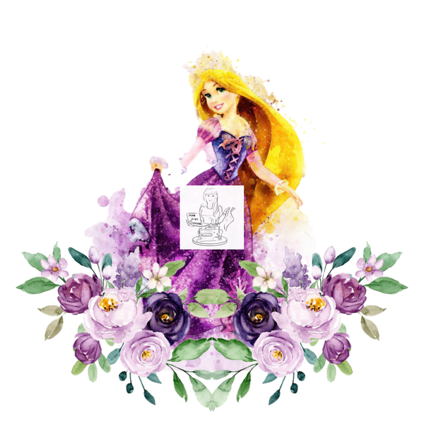 Tangled Floral Princess Panel
