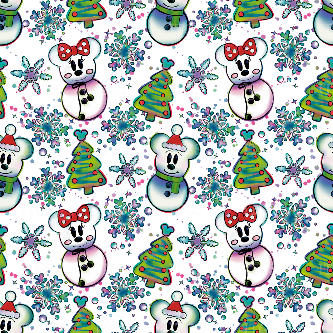 RTS - Clear Vinyl Design  -  Christmas Mouse