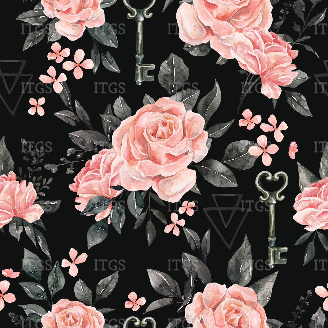 RTS - Indigo Pink Floral Vinyl