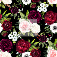 Burgundy Rose Floral