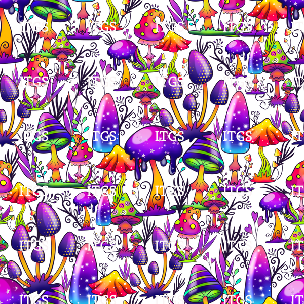 Clear Vinyl Design  -  Mushroom Wonderland 2
