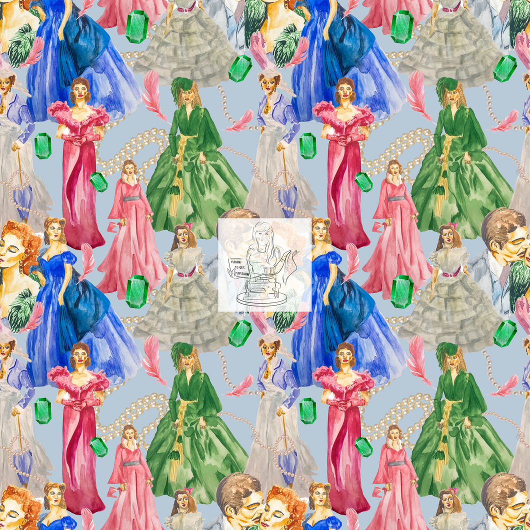 RTS - Devine Attire  - Colonial Blue - Double Sided Minky