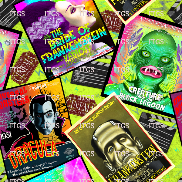 Old School Horror Flick - Neon Green