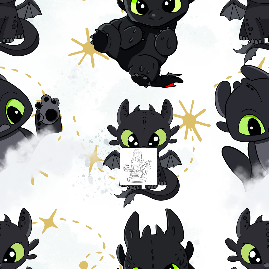 RTS -  Clear Vinyl Design  - Toothless and Lovin It