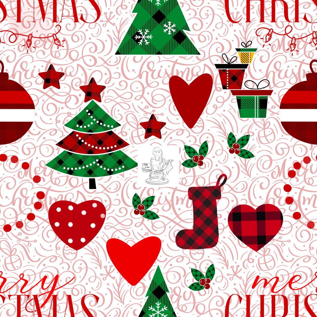 RTS - Clear Vinyl Design - Vintage Christmas