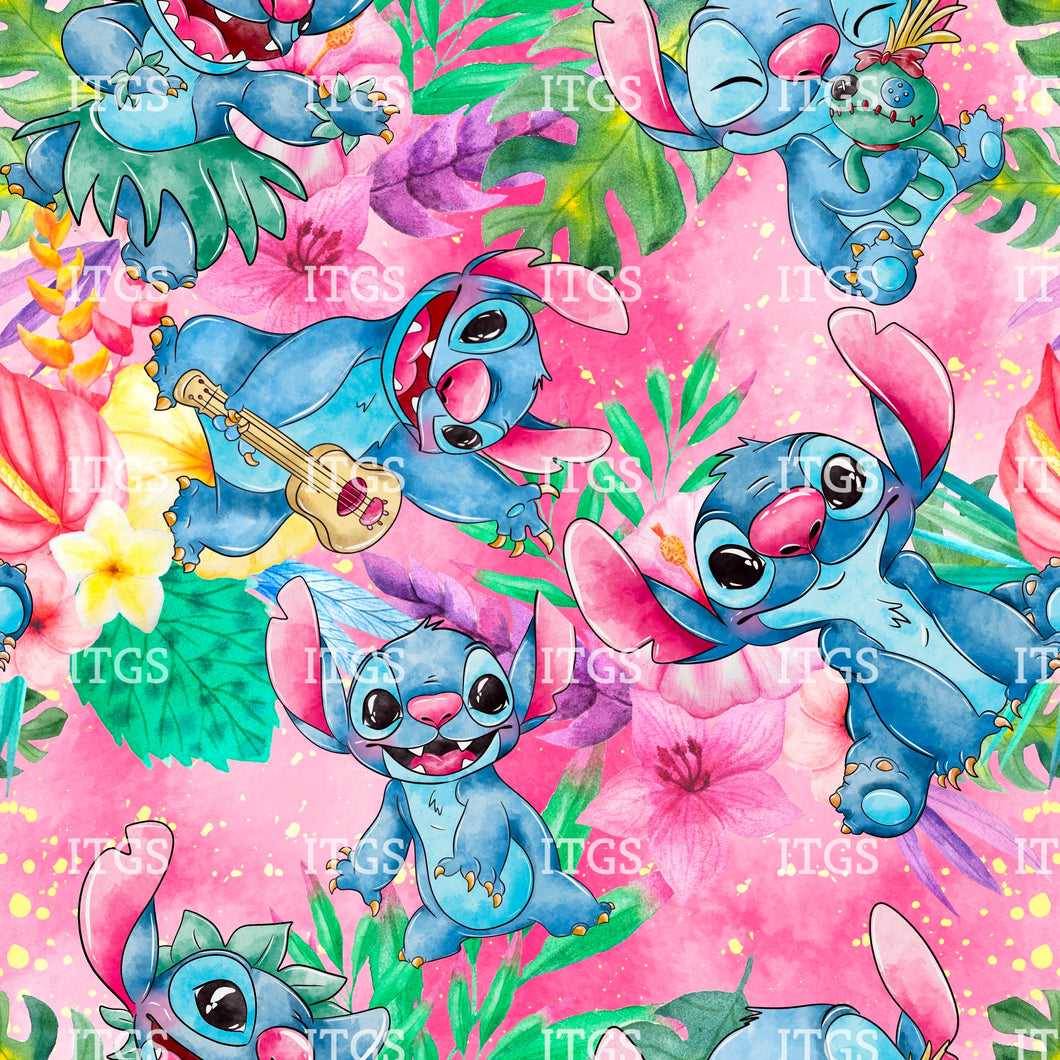 RTS - Floral  Experiment - Pink Vinyl