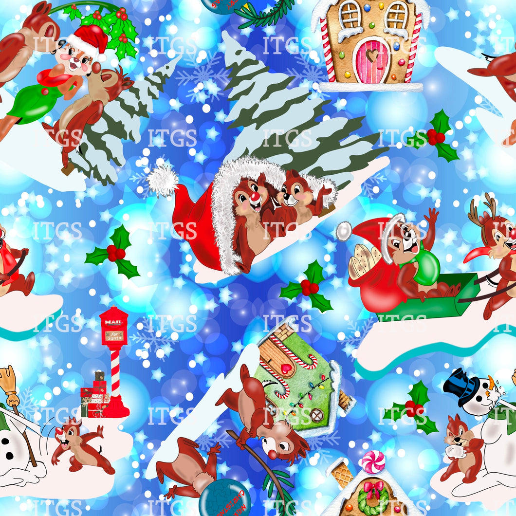 RTS - Snowy Antics 2 Cotton Woven