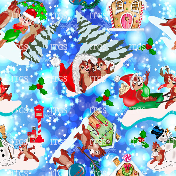 RTS - Snowy Antics 2 Cotton Woven