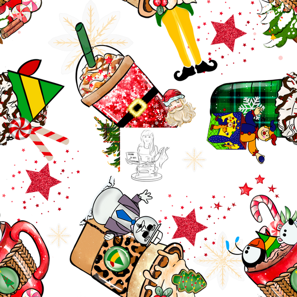 Clear Vinyl Design  -  Raise Your Cup to the Elf