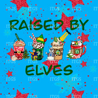 Raise Your Cup to the Elf with Words  - Blue Group Panel