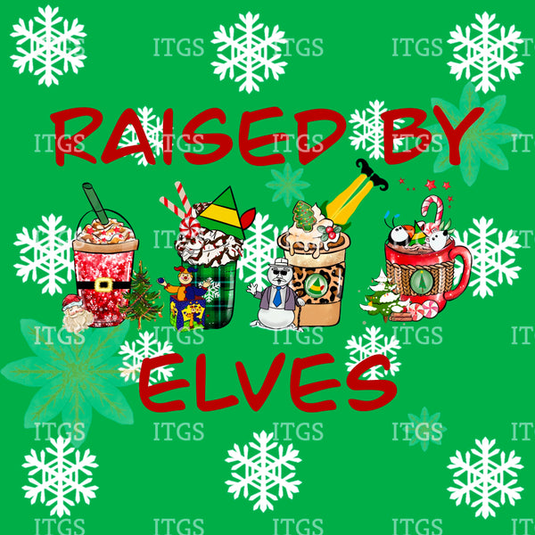 Raise Your Cup to the Elf with Words  - Green Group Panel