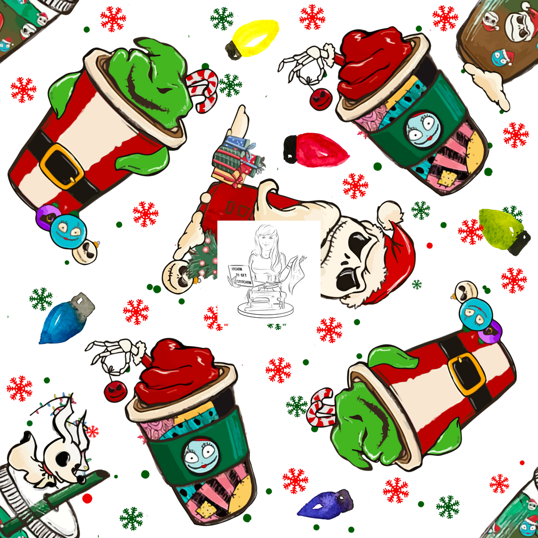 RTS - Clear Vinyl Design  - Striped Latte