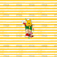 Honey and Latte Panel 1 - Honey Stripes