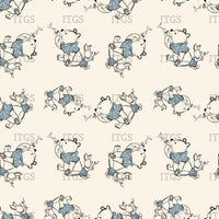 RTS - Sketchy Pals Coordinate - Blue Vinyl